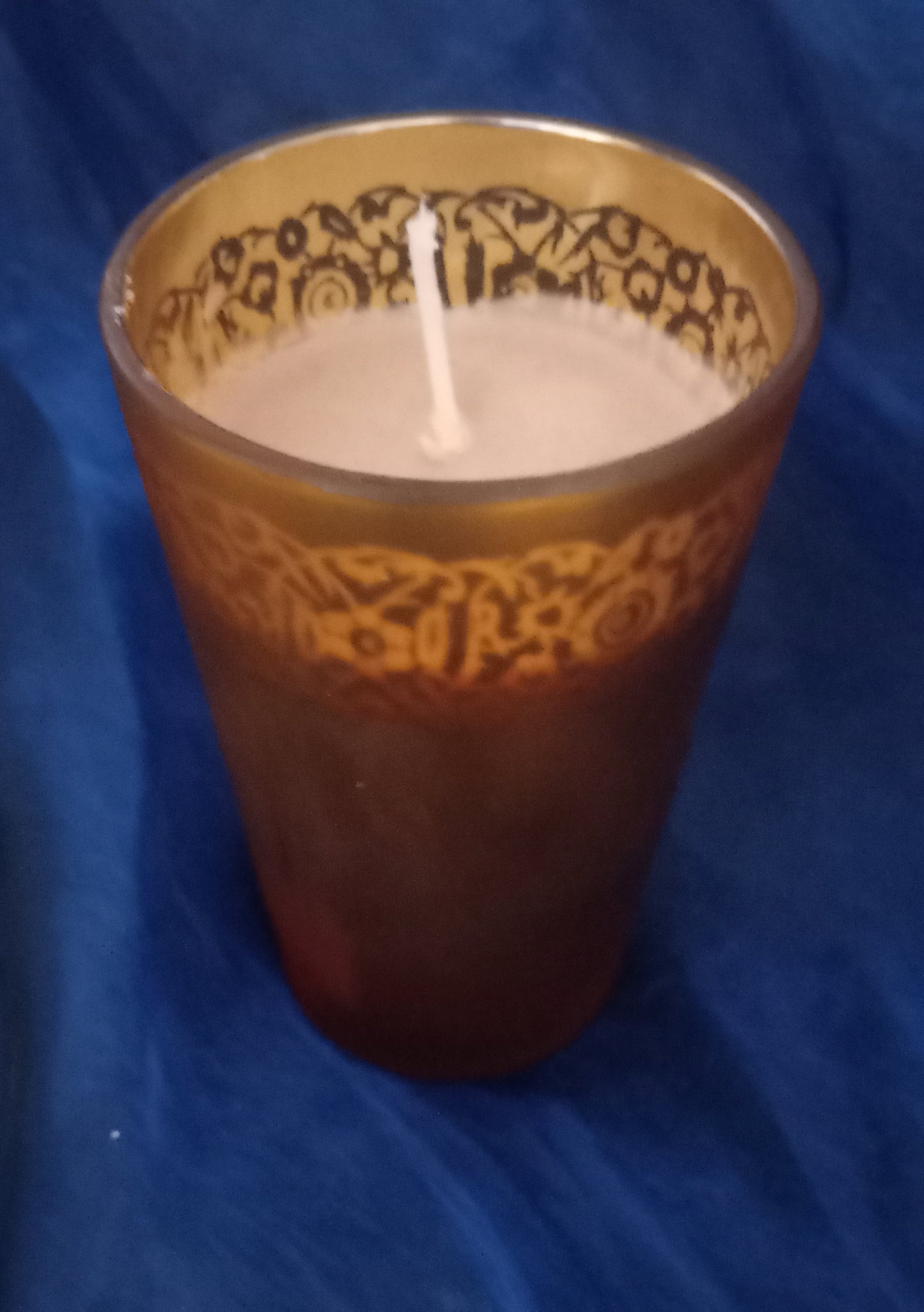 Gold Glass Christmas Candle