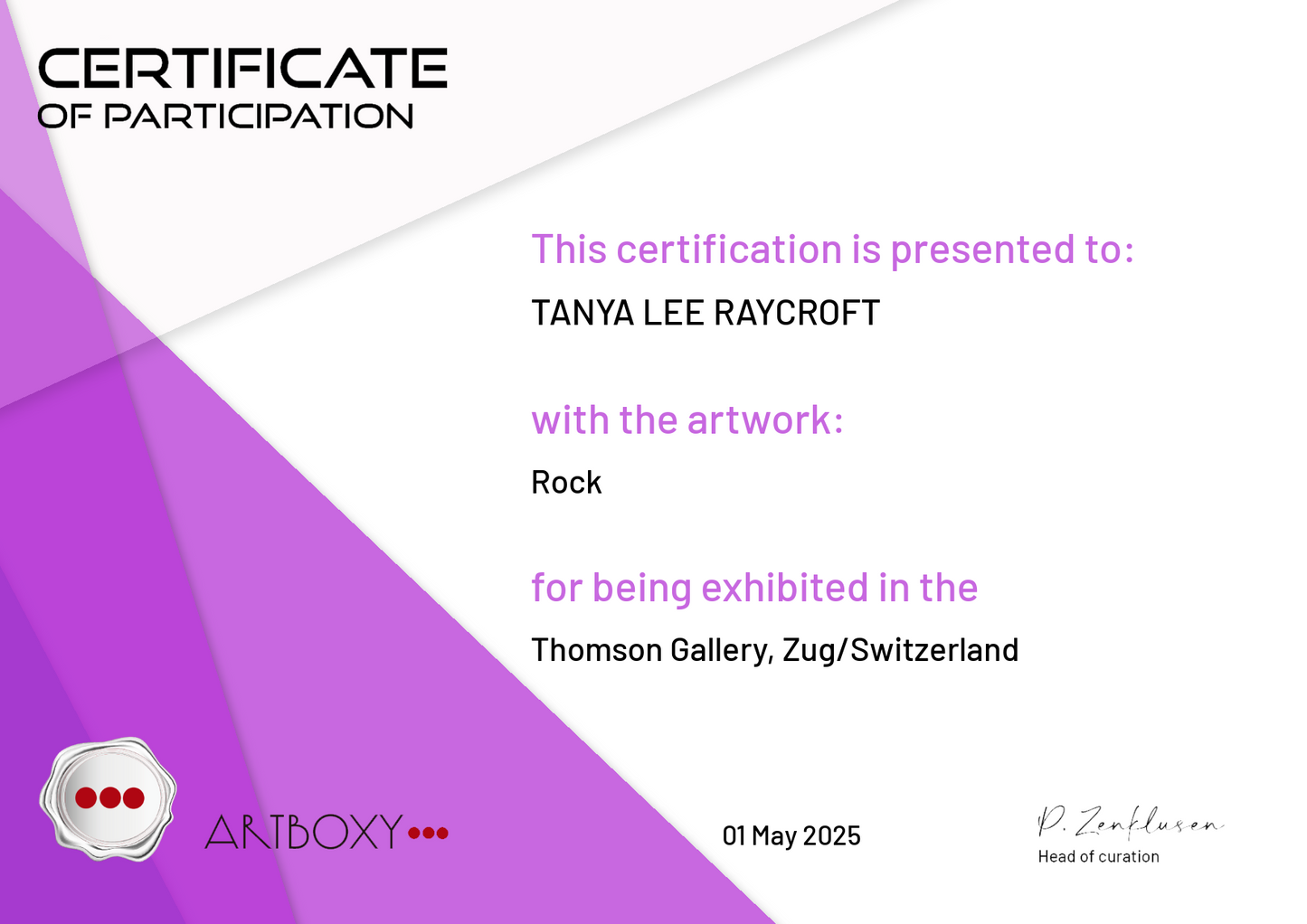 'Rock' by Tanya Lee Raycroft 2021